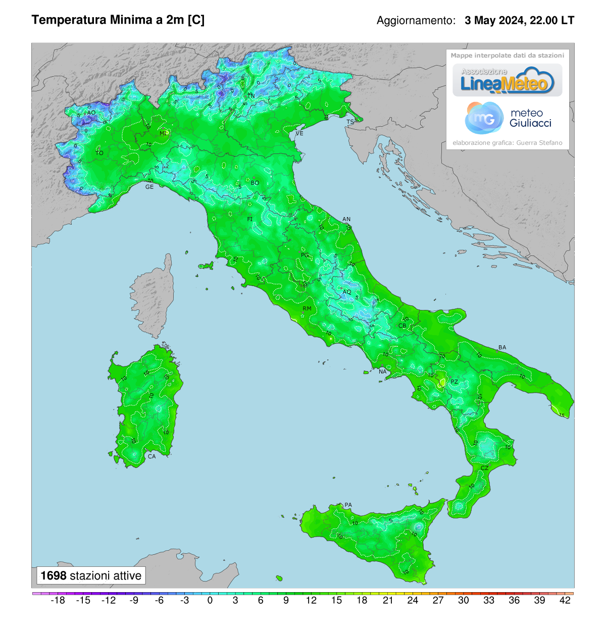 Temperature minime Italia