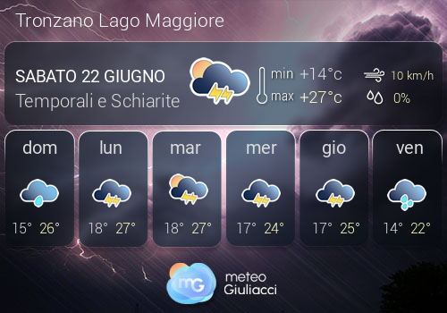 Previsioni Meteo Tronzano Lago Maggiore