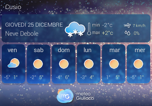 Previsioni Meteo Cusio