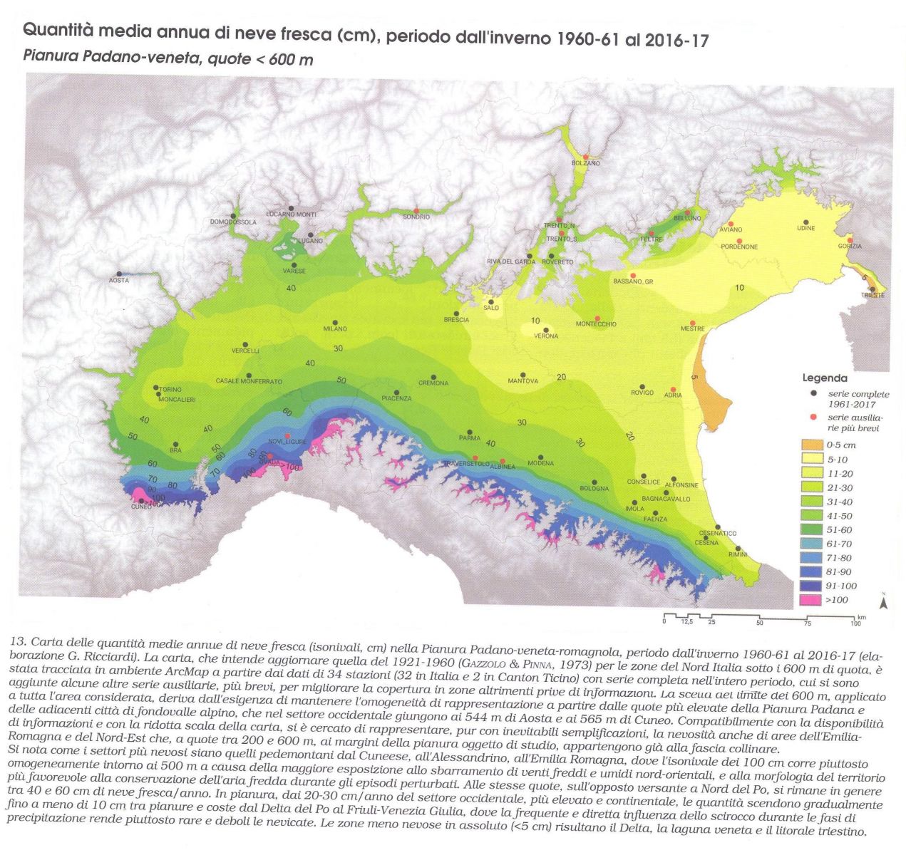 La nevosità della Pianura Padana e le aree più nevose d’Italia di bassa quota METEOGiuliacci.it La nevosità della Pianura Padana e le aree più nevose d’Italia di bassa quota METEOGiuliacci.it