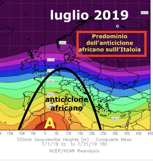 Il Caldo Nel Mese Di Luglio 2019 Meteogiuliacci It