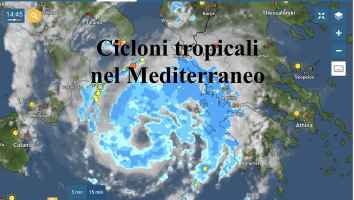 Il ciclone tropicale tra Ionio e Grecia il 17 settembre